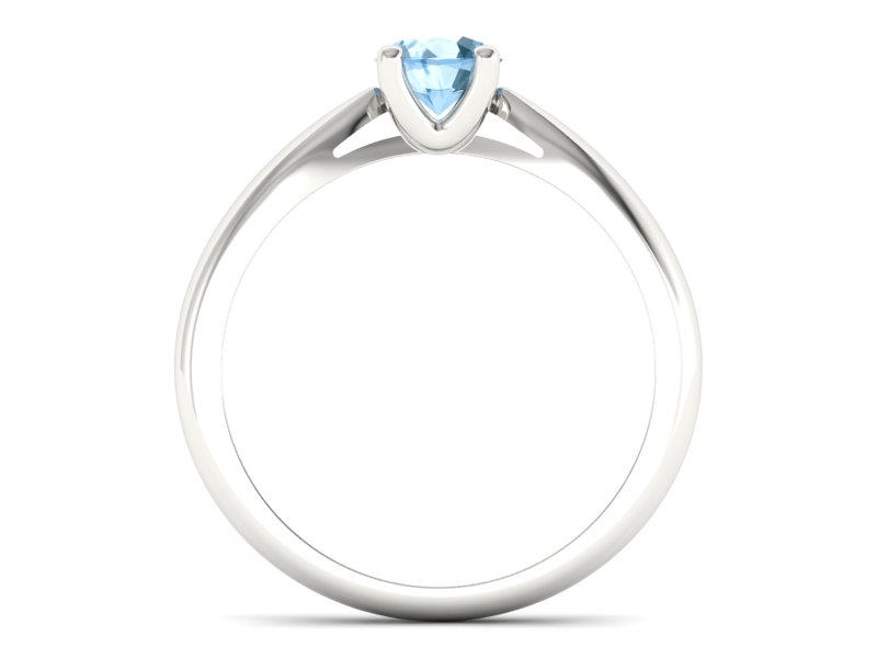 Złoty pierścionek z topazem białe złoto - p16765btp — zdjęcie 2