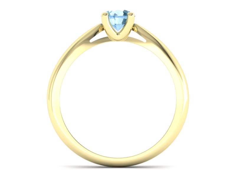 Złoty pierścionek z topazem żółte złoto - p16765ztp — zdjęcie 2