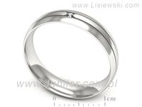 Obrączka z brylantem białe złoto próba 585 - p16774b- 3