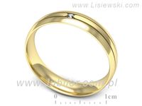 Obrączka z brylantem żółte złoto próba 585 - p16774z- 3
