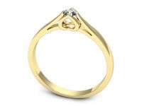Złoty pierścionek z brylantem złoto próba 585 - p16776z- 3