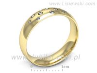 Obrączka z brylantami żółte złoto próba 585 - p16778z- 3