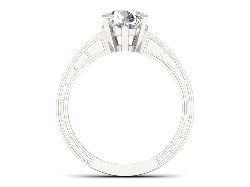 Złoty pierścionek z brylantami białe złoto - p16779b — zdjęcie 2