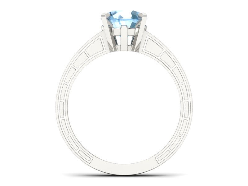 Pierścionek z topazem i brylantami białe złoto - p16779btp — zdjęcie 2