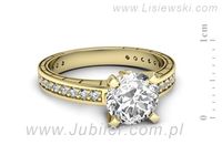 Złoty Pierścionek z brylantami złoto próby 585 żółte złoto - p16779z- 2
