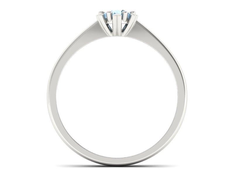 Złoty pierścionek z topazem białe złoto - p16782btp — zdjęcie 2