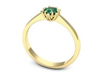 Złoty pierścionek ze szmaragdem - p16782zsm- 3