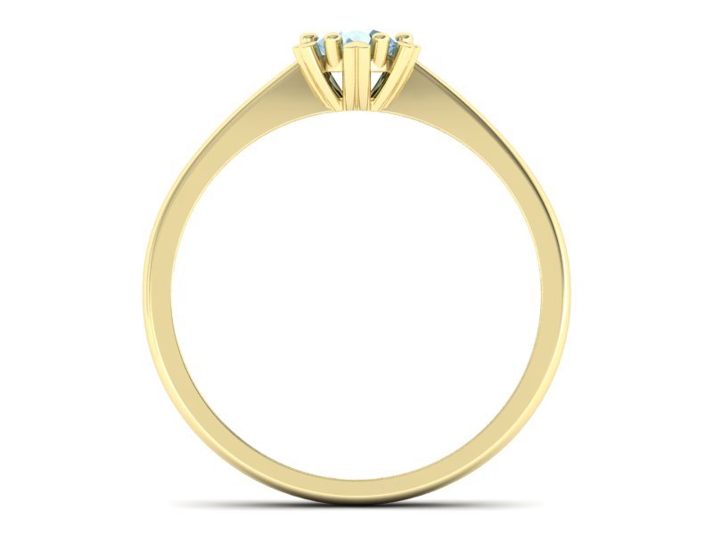 Złoty pierścionek z topazem żółte złoto - p16782ztp — zdjęcie 2