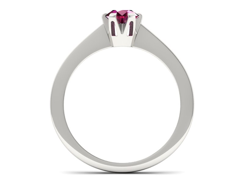 Złoty pierścionek z rubinem białe złoto - p16783br — zdjęcie 2