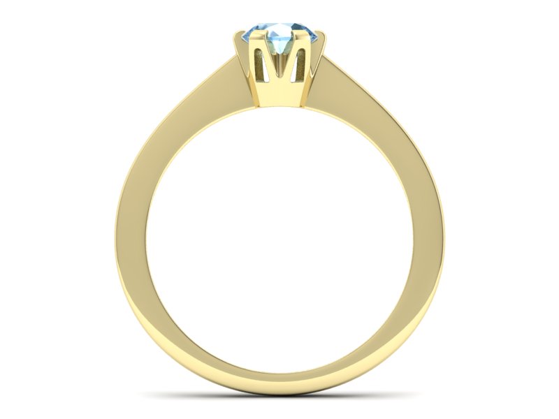 Złoty pierścionek z topazem żółte złoto - p16783ztp — zdjęcie 2