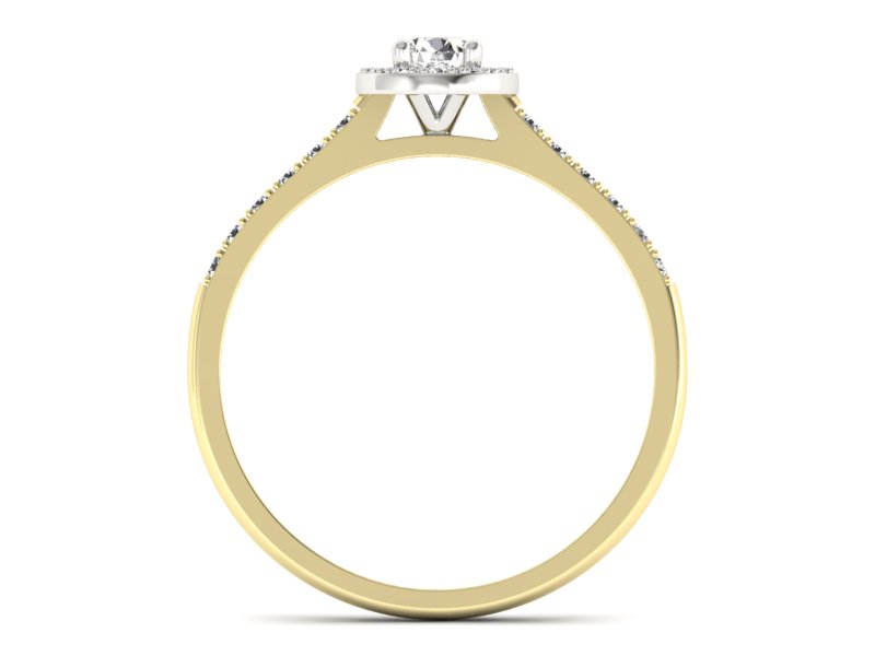 Pierścionek z szafirem i brylantami - P16891zbszb — zdjęcie 2