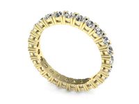 Obrączka z brylantami żółte złoto próba 585 - p16894z- 3