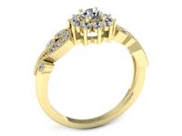 Pierścionek zaręczynowy z brylantami złoto próba 585 - p16897z- 2