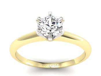 Złoty pierścionek z diamentem promocja - p16904zbnpro - 1