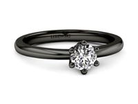 Pierścionek zaręczynowy z diamentem czarne złoto próba 585 - p16916cz- 2