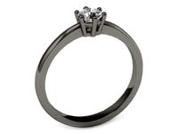 Pierścionek zaręczynowy z diamentem czarne złoto próba 585 - p16916cz- 3