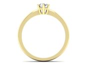 Złoty Pierścionek zaręczynowy z brylantem - p16916z - 2