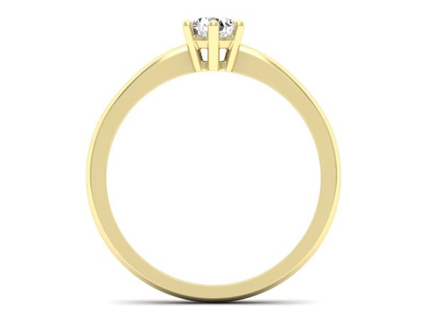 Złoty Pierścionek zaręczynowy z brylantem - p16916z