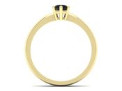 Złoty pierścionek z czarnym diamentem - p16916zcd - 2