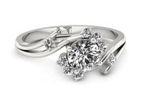 Pierścionek zaręczynowy z diamentami złoto proba 585 - P16917b- 2