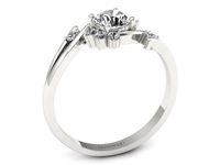 Pierścionek zaręczynowy z diamentami złoto proba 585 - P16917b- 3