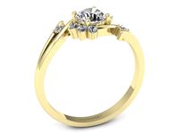 Pierścionek zaręczynowy z brylantami żółte złoto próba 585 - P16917z- 3