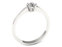 Pierścionek zaręczynowy z diamentem białe złoto próba 585 - p16918b- 3