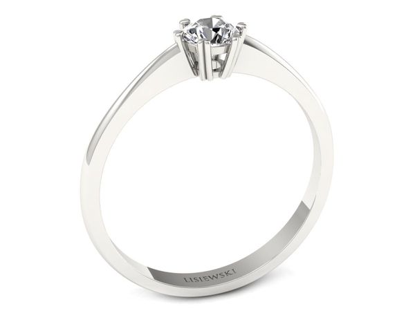 Pierścionek zaręczynowy z diamentem białe złoto - p16918b