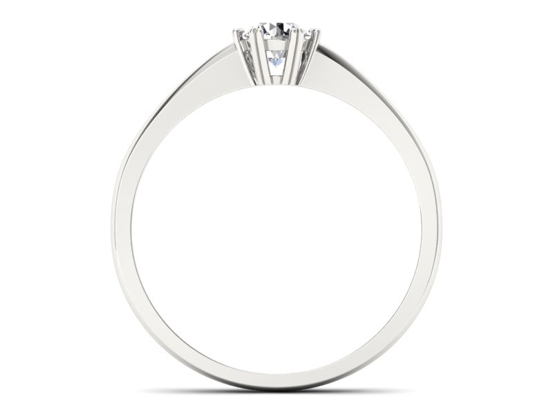 Pierścionek zaręczynowy z diamentem białe złoto - p16918b — zdjęcie 2