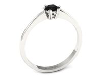 Złoty pierścionek z czarnym diamentem - p16918bcd- 3