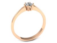 Pierścionek zaręczynowy z diamentem różowe złoto próba 585 - p16918c- 3