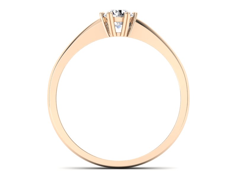 Pierścionek zaręczynowy z diamentem różowe złoto - p16918c — zdjęcie 2