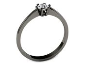 Pierścionek zaręczynowy z diamentem czarne złoto - p16918cz - 3