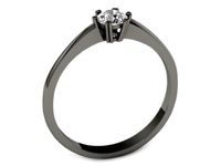 Pierścionek zaręczynowy z diamentem czarne złoto próba 585 - p16918cz- 3