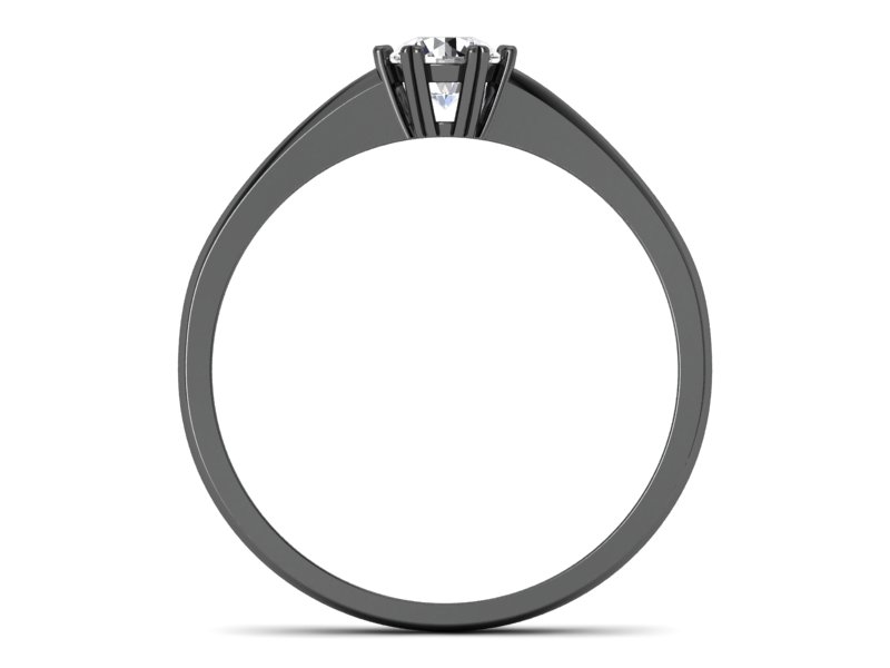 Pierścionek zaręczynowy z diamentem czarne złoto - p16918cz — zdjęcie 2