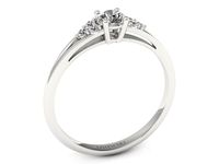 Pierścionek zaręczynowy z diamentami białe złoto próba 585 - p16924b- 2