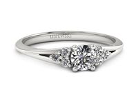 Pierścionek zaręczynowy z diamentami białe złoto próba 585 - p16924b- 3