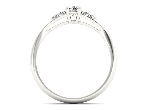 Pierścionek zaręczynowy z diamentami białe złoto - p16924b