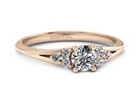 Pierścionek zaręczynowy z diamentami różowe złoto próba 585 - p16924c- 3