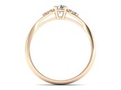 Pierścionek zaręczynowy z diamentami różowe złoto - p16924c - 2