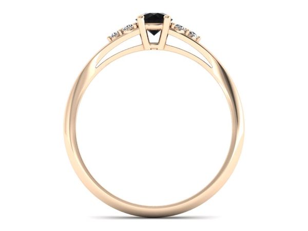 Pierścionek zaręczynowy z diamentem różowe złoto - p16924ccd