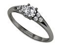 Pierścionek zaręczynowy z diamentami czarne złoto - p16924cz