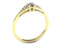 Pierścionek zaręczynowy z diamentami żółte złoto próba 585 - p16924z- 2
