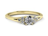 Pierścionek zaręczynowy z diamentami żółte złoto próba 585 - p16924z- 3