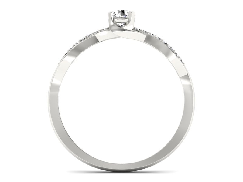 Pierścionek zaręczynowy z brylantami - p16926b — zdjęcie 2