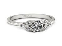 Pierścionek zaręczynowy z brylantami białe złoto próba 585 - p16930b- 3