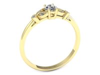 Złoty pierścionek z brylantami żółte złoto próby 585 - p16930z- 2