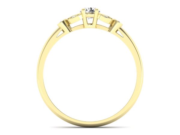 Złoty pierścionek z brylantami żółte złoto 585 - p16930z