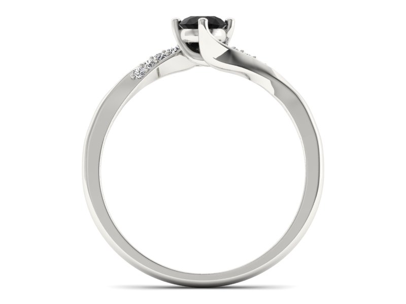 Pierścionek zaręczynowy diament białe złoto - p16932bcd — zdjęcie 2