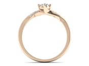 Złoty pierścionek z diamentami różowe złoto 585 - p16932c - 2